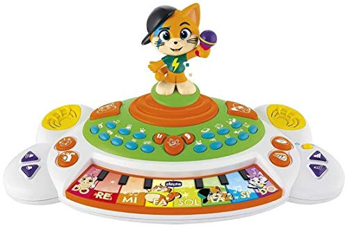 Chicco 44 Cats - Piano, Babys Musikspielzeug, Lernspielzeug Keyboard, Babyspielzeug, Songs 6 Sounds aus der TV Serie 44 Cats