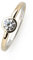 XENOX Silver Circle Damenring mit Zirkoniastein 925er Silber vergoldet - XS7279G (56 (17.8))