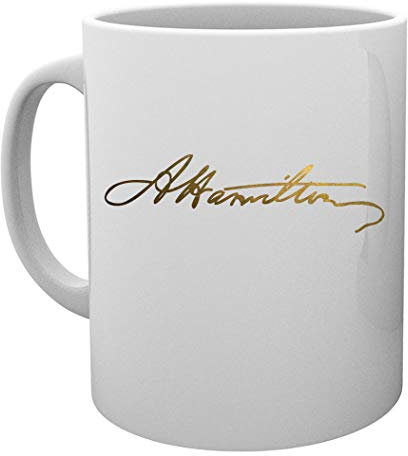 Alexander Hamilton Gold Signature Kaffeebecher Tassen Mug Cup