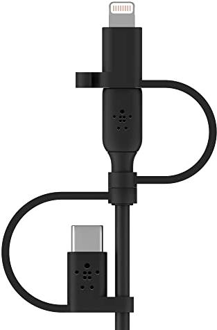 Belkin Universal-Kabel (3-in-1, USB-C-, Lightning-, Micro-USB-Ladekabel) Smartphones, Tablets, Powerbanks und andere Geräte laden (1 m)