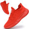 BUBUDENG Damen Sneaker Turnschuhe Sportschuhe Freizeitschuhe Atmungsaktiv Laufschuhe Straßenlaufschuhe Schuhe Fitness Gym Walkingschuhe Rot,EU 42