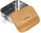 Tatonka Edelstahl Brotdose Lunch Box I 1000 ml Bamboo - Brotbox mit Bambusdeckel und Bügelverschluss - unzerbrechlich, schadstofffrei, spülmaschinenfest, plastikfrei und BPA-frei - 1l