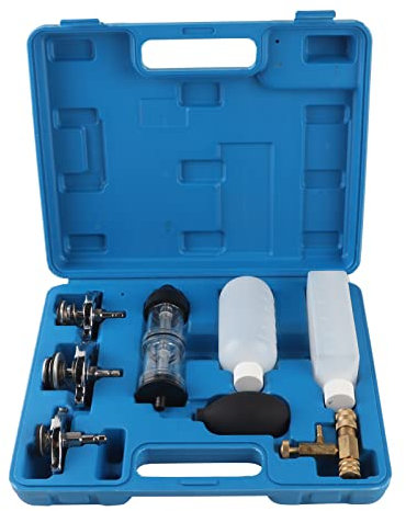EVGATSAUTO Zylinderkopfdichtungstester, CO2 Zylinderkopfdichtungs Lecksuchertester mit 3 Bajonettadaptern
