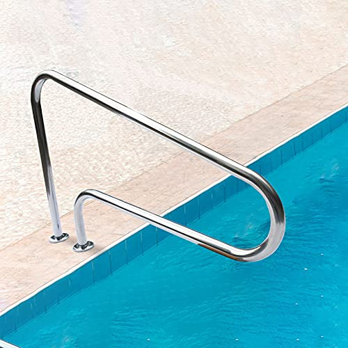 LXX Barandilla de Escalera de Piscina, Pasamanos de Piscina A Prueba De Óxido con Juego Completo de Accesorios, Barandillas de Seguridad de Acero Inoxidable para Piscinas De Tierra, Fácil Montaje