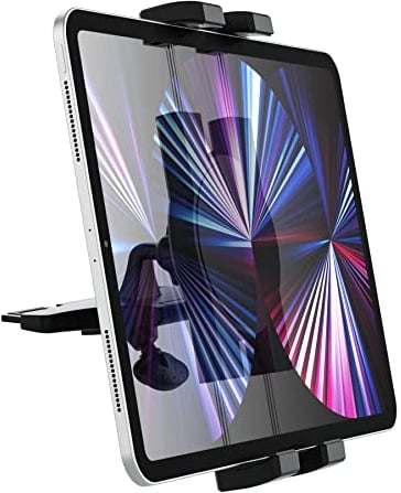 Oilcan Car CD Tablet Holder Phone Mount, CD Slot Player Tablet Stand with Adjustable Clamp, Vehicle CD Tablet Bracket for iPad Mini Air Pro, iPhone, Samsung Tab, Lenovo, Huawei (4-12.9 inch)