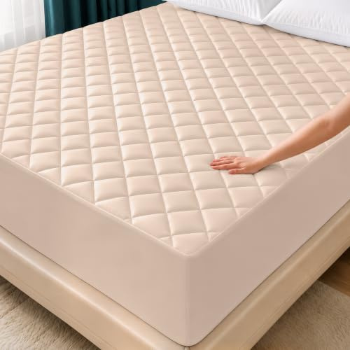 Quilted Mattress Topper, Twin-99x190 fits 40cm deep, Soft Mattress Pad | Quilted Mattress Cover with All around Elastic, Hotel Quality, Virgin Fiber Filling, Oeko-Tex Certified by Utopia Bedding