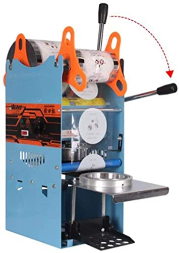 270W Electric Handheld Semi Automatic Cup Sealing Machine Bubble Tea Cup Sealer 300-500 Cups/Hour for Coffee/Milk Tea/Juice Cup Sealer