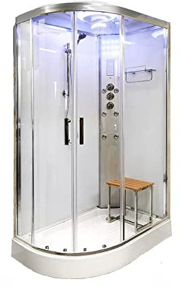 Vidalux SS1200 Right Hydro Shower Cabin Enclosure 1200 x 800 - White