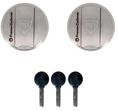 RB-Locks - Lot de 2 Serrures Antivols Haute-Sécurité 1 Point intérieure pour Véhicules Utilitaires, Verrouillage Manuel, Acier Inoxydable