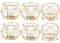 Deko Gold Kerzenhalter Hochzeit Tischdeko: Hewory 6er Set Teelichthalter Metall Goldene Deko Hochzeit Geometrische Windlicht für Hochzeitsdeko Tisch Wohnzimmer Schlafzimmer Fenster Esstisch Dekoration