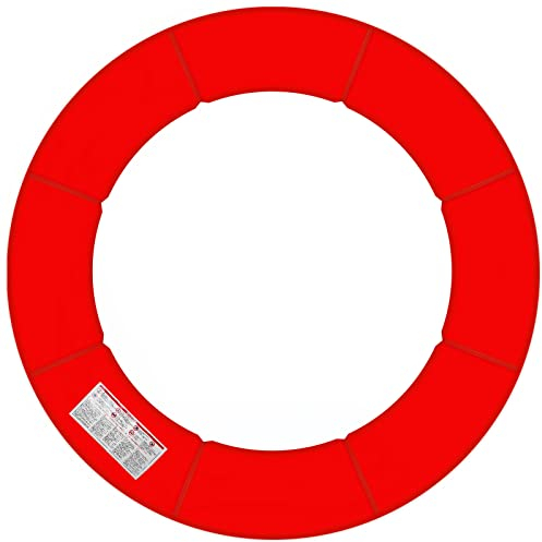 Baunsal® Trampolin Randabdeckung Ø 335 cm mit 30 cm breite in rot und 20 mm dick uv-beständig reißfest Trampolin Ersatzteile Trampolin Rahmenpolsterung Schutzrand für das Trampolin Outdoor