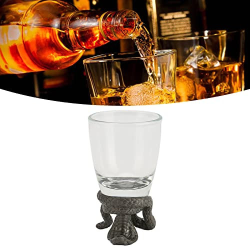 Mokylor Vasos de Whisky, Estatua única de Serpiente, Copas de Vino, Divertida Novedad, Copa de Cristal para Beber, Copa de Vino, Vaso de Chupito, Adornos para el Hogar para Fiestas, Juegos, Castigos,