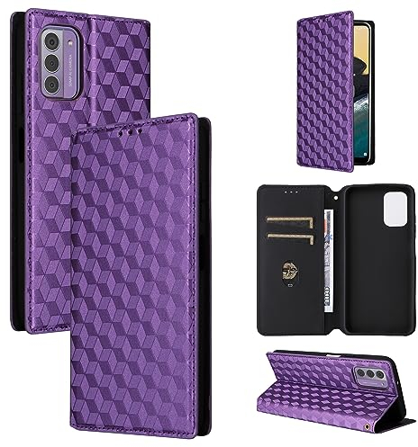BELLA BEAR Nokia G42 5G Phone Case, Magnetic Flip Leather Wallet Case, Kickstand Case, Shockproof Protective Case for Nokia G42 5G-Purple
