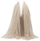 Stirnband Schal Set Schal Damen Winter Schwarz Premium Viskose Maxi Crinkle Cloud Hijab Schal Schal weicher Islam Muslim Schal Damen Günstig Klein Schal Gestreift (Beige, One Size)