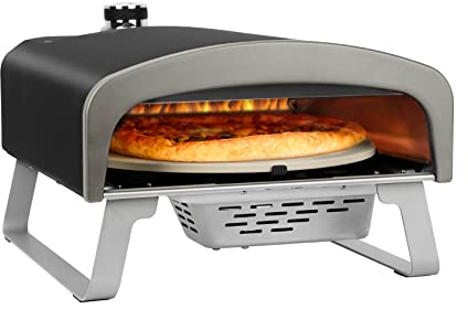 Q Pizza Gas Pizza Oven,Portable Propane Pizza Oven with Automatic Rotating Stone 13 inch for Outdoor Cooking, UK Gas Regulator Included