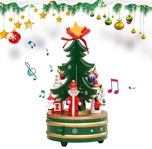 Spieluhr Weihnachten, Spieluhr aus in Form eines Weihnachtsbaums | Lernspielzeug für Spieluhr, niedliche Musikfigur für Hochzeit, Weihnachtsgeschenke