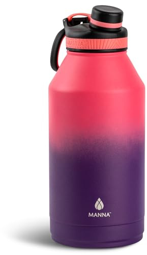 Manna Saratoga Doppelwandige isolierte Edelstahlflasche, 1,8 l, Berry Ombre