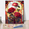 Malen nach Zahlen für Erwachsene Rosen Malen nach Zahlen Kits DIY Blumenmalerei Wanddekor Anfänger Malen nach Zahlen Kunst für Schlafzimmer Zuhause Wanddekor 16x20 Zoll.