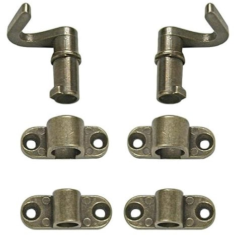 HERRAJES FAB.NACIONAL - ACCESORIOS CERRADURA FALLEBA METALICO CUERO DUVER 1GANCHO DCHA+ 1IZDA,2PUENTES GANCHO+ 2PUENTES VARILLA.