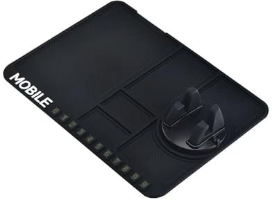 VELOMY Multifunction Car Dashboard Anti-Slip Mat,for Audi RS Q8/Audi RSQ3/Audi RSQ4/Audi RSQ5/Audi RSQ6.with Auto Phone Holder, Car Phone Mount with Number Plate,B