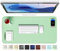 GOMIN Schreibtischunterlage 80x40cm - PU Leder Mauspad Wasserfest & Rutschfest - Laptop Tischunterlage Groß - Leicht zu reinigende Schreibunterlage - Mousepad XXL für Büro und Home-Office - Hellgrün