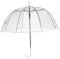 Meinposten Regenschirm Glockenschirm Schirm Regen Glockenform rund klar transparent Ø 85 cm (Weiß)