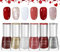 DMQ Nail Polish Set, 6Pcs Candy Cane Nail Varnish Set, Glitter Burgundy Red Sparkle Kit Snow White Silver Nail Gel, Quick Dry Non-Toxic Water Based - No Need UV Nail Paint for DIY Nail Art at Home