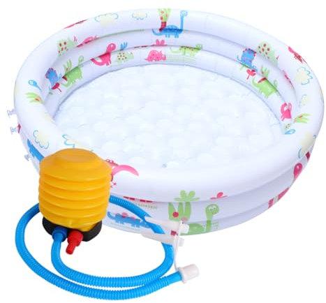 ANDRESLAD 1 Satz aufblasbares Kinderbecken Schwimmbad Schwimmen Planschbecken Pool Kinder kinderschwimmingpool Spielzeug Kleiner aufblasbarer Pool aufblasbarer Pool für Kleinkinder PVC Weiß