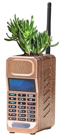 Maceta de Resina, Maceta de Cactus - Maceta con Forma de teléfono,Maceta Antideslizante Multifuncional para teléfono móvil, Maceta para Dormitorio, Sala de Estar y jardín
