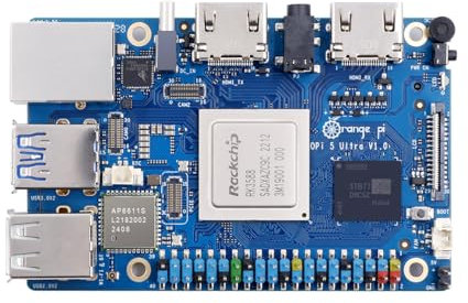 Orange Pi 5 Ultra 8GB RAM LPDDR5 Rockchip RK3588 Development Board, 8K Video Decoding 2.4GHz Frequency M.2 PCIE 2.5G LAN Wi-Fi 6E+BT 5.3/BLE Single Board Computer (Pi 5 Ultra 8GB)