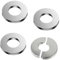 4 Pack Stainless Steel Pipe Covers, Wall Split Flanges Pipe Collars, No Drilling, Round Escutcheon Collar Rosette Cover for Shower Pipe Stove Faucet - 25MM