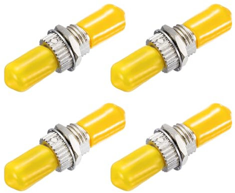 Sourcing Map 4 Pack ST/UPC Single Mode Simplex Fiber Optic Coupler Adapter for Network Internet, Compatible with Router, Switch, Server, Network Equipment