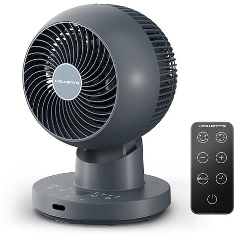 Rowenta Turbo Swift Compact, ventilador de mesa, frescor intenso con silencio extremo, oscilación multidireccional, QV2540F0