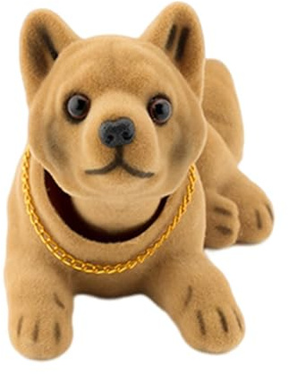 Auto liebenswerter Hund Figur bewegt den Kopf Wobble Head Rassel Kopf Spielzeug Armaturenbrett Dekoration Hund nicken Kopf Innenraum Auto Dekoration