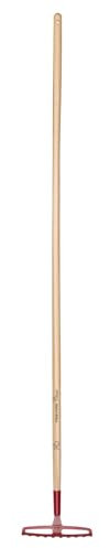 Fiskars Rastrillo con 14 púas, Classic, Longitud: 170 cm, Anchura: 23 cm, Madera/Metal con Certificado FSC, Rojo, 1077121
