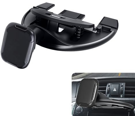 Hbxdeco CD Phone Holder for Car, Phone Mount for CD Slot, 360° Rotation CD Player Cell Phone Mount, Adjustable CD Slot Phones Mount Holder for All Smartphones, Car Accessories (Magnetic)