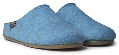Zapatilla Tipo Zueco para Mujer en Fieltro Reciclado - Mona-FR - Turquesa - 36