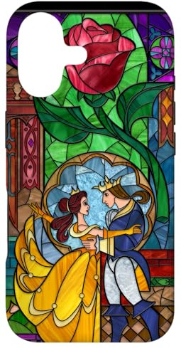 Disney Beauty and the Beast Belle and Prince Stained Glass Case for iPhone 17