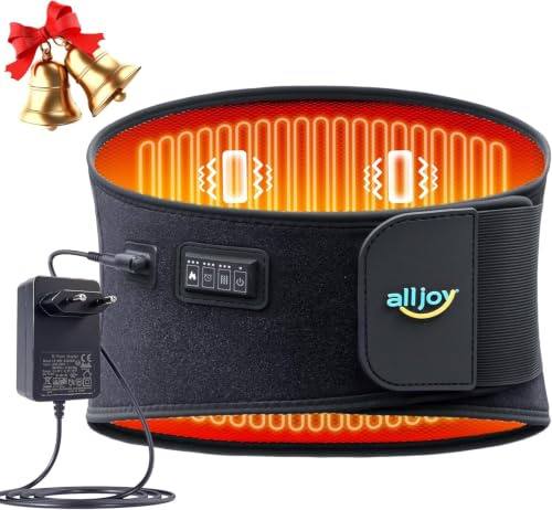 ALLJOY 170CM Heat Pad for Back Pain Relief, Back Massager with Heat(Corded) | Back Heat Pad for Pain Relief with 3 Heat 5 Vibration, Heated Back Warmer Back Support with 3 Timer, Gifts for Women Men