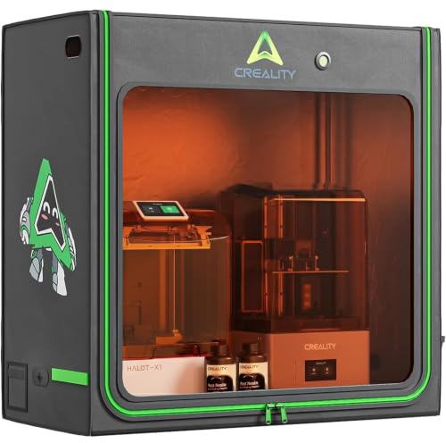Offizielles Creality LCD-Resin-UV-3D-Druckergehäuse, 1000 x 500 x 1000 mm, Thermisch isolierte Schutzabdeckung mit Lüfteranschluss, Aushärtungsschutzfolie, UV-Schutz, staubdicht, geräuschdämpfend