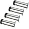 Qrity 4 Patas Muebles Patas de Metal Muebles Regulables Armario de Cocina pies Redondo - Metal Cromado - Altura Ajustable (Total: 200-215mm)