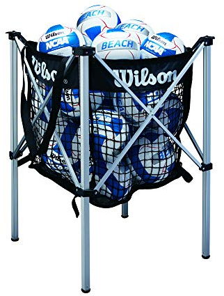 Wilson Unisex-Adult Inkl. Ballnetz Ballwagen, Schwarz, Uni
