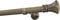 Sento 25mm Metall Gardinenstange Vorhangstange 1-läufig Messing Antik Classic 120 cm (1x120cm) PRYMA