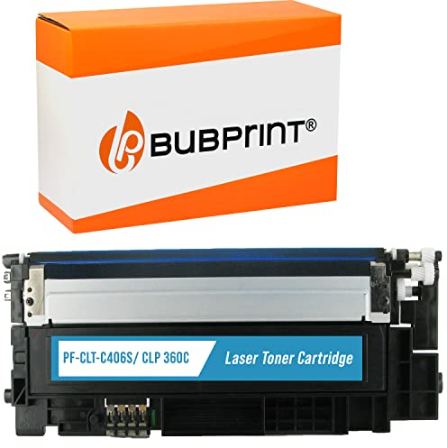 Bubprint Toner kompatibel als Ersatz für Samsung CLT-C406S für CLP-360 CLP-365 CLP-365W CLX-3300 CLX-3305 CLX-3305FN CLX-3305FW CLX-3305W Xpress C410W C460 C460FW C460W Cyan