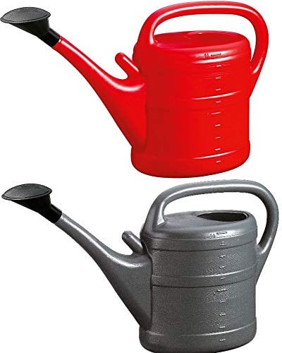 2X Gießkanne 10L ROT + ANTHRAZIT + 1x KÜHLSCHRANKMAGNET! Giesskanne Kunststoff für groß & klein Garten & Zimmerpflanzen Gießkannen Gieskanne Gieskannen 10 L Liter Watering Can Gieskannen10Liter lr