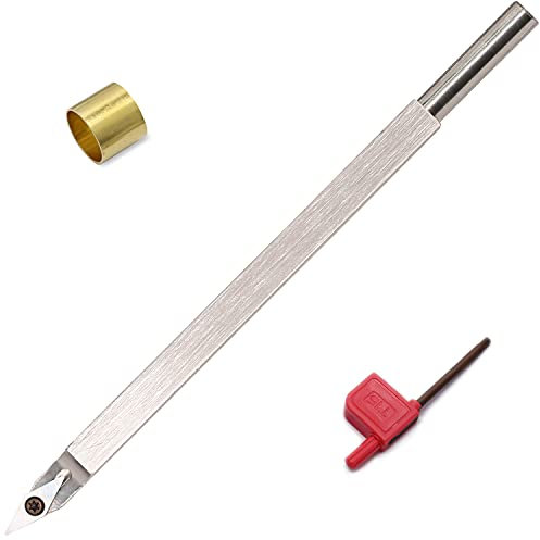 Woodturning Tools Carbide Tipped Lathe Chisel Radius Detailer Tool Bar 8.68 Inches Blades Gouge Skew Spear 35°R With Ci4 Diamond Carbide Insert for Wood Hobbyist or DIY or Carpenter,Handle not Include