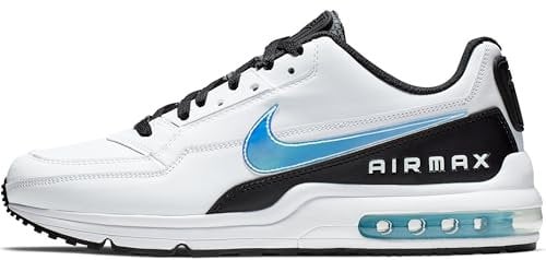 NIKE Herren Air Max LTD 3 Sneaker, White/Blue Gaze-Black-White, 45 EU