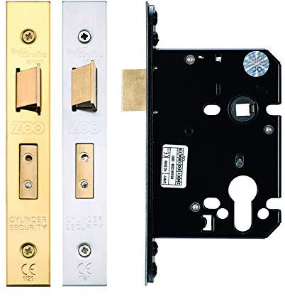 76mm PVD Brass UK Euro Cylinder Mortice Sashlock | ZUKS76EPPVD