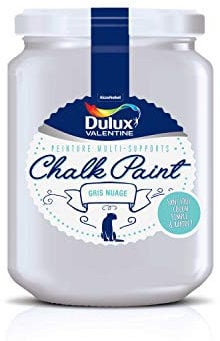 Dulux Valentine Chalk Paint Peinture intérieure de Rénovation - Multi-supports - Couleur : Gris Nuage - 0.4L - 5329871