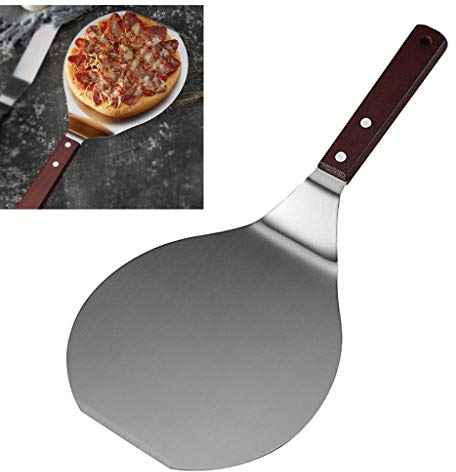 Pala per pizza torta pala in acciaio inox manico strumenti di cottura manico in legno usato come pala da forno e pala per pizza da cucina